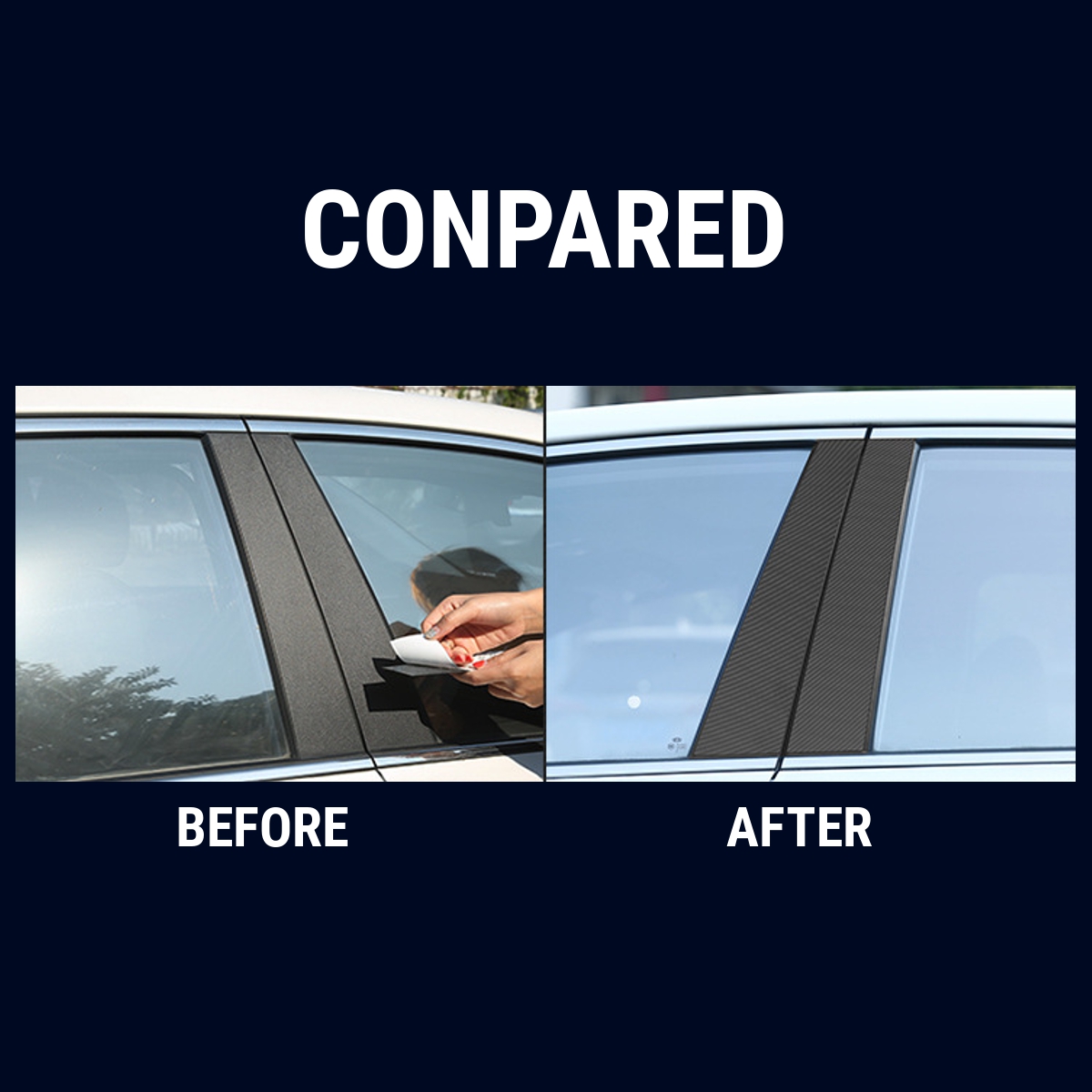 6PCS-Set-Window-Pillar-Posts-Stickers-Trim-For-Honda-Civic-Sedan-2016-2018-Carbon-1826919