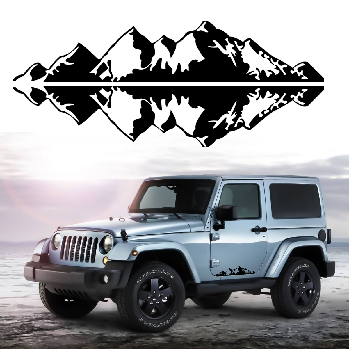 76x16cm-Snow-Mountain-Car-Stickers-Vinyl-Decal-Auto-Body-Truck-Tailgate-Window-Door-Universal-1418092
