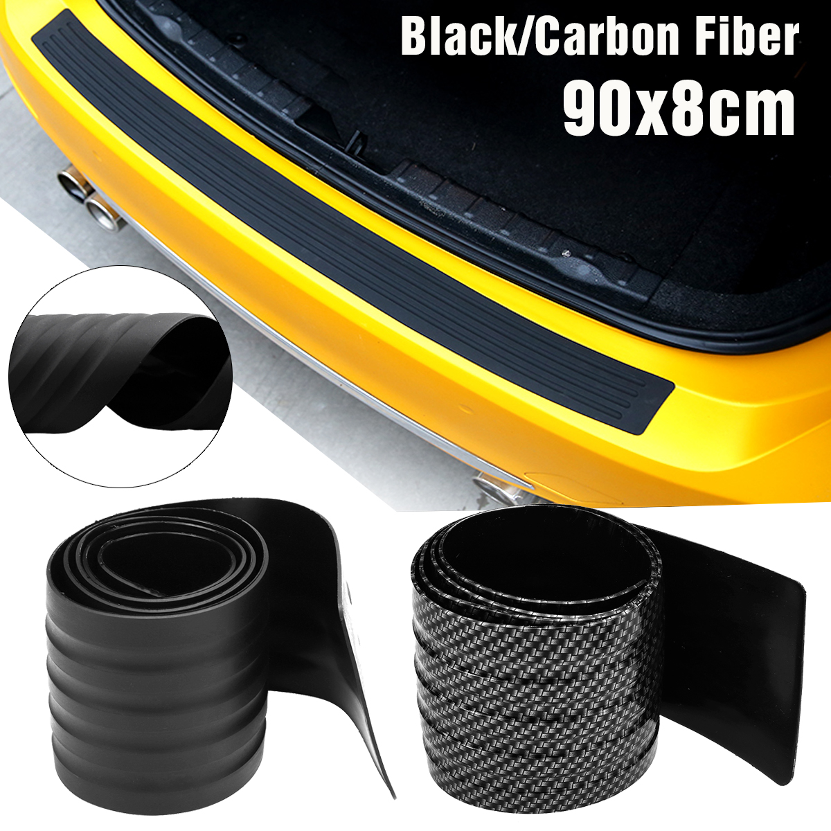 90CM-Car-Rear-Trunk-Bumper-Sill-Protector-Plate-Cover-Guard-Pickup-SUV-Truck-1585361