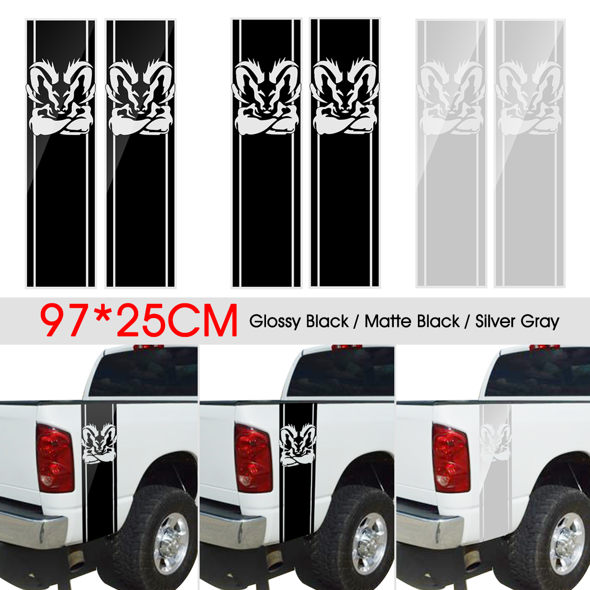 97x-25CM-Car-Stripe-Racing-Stickers-PVC-Decals-for-Dodge-Ram-1500-2500-3500-57L-DS011-1400778