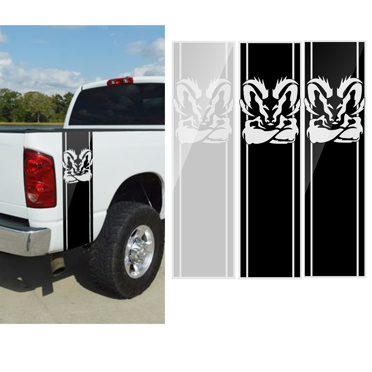 97x-25CM-Car-Stripe-Racing-Stickers-PVC-Decals-for-Dodge-Ram-1500-2500-3500-57L-DS011-1400778