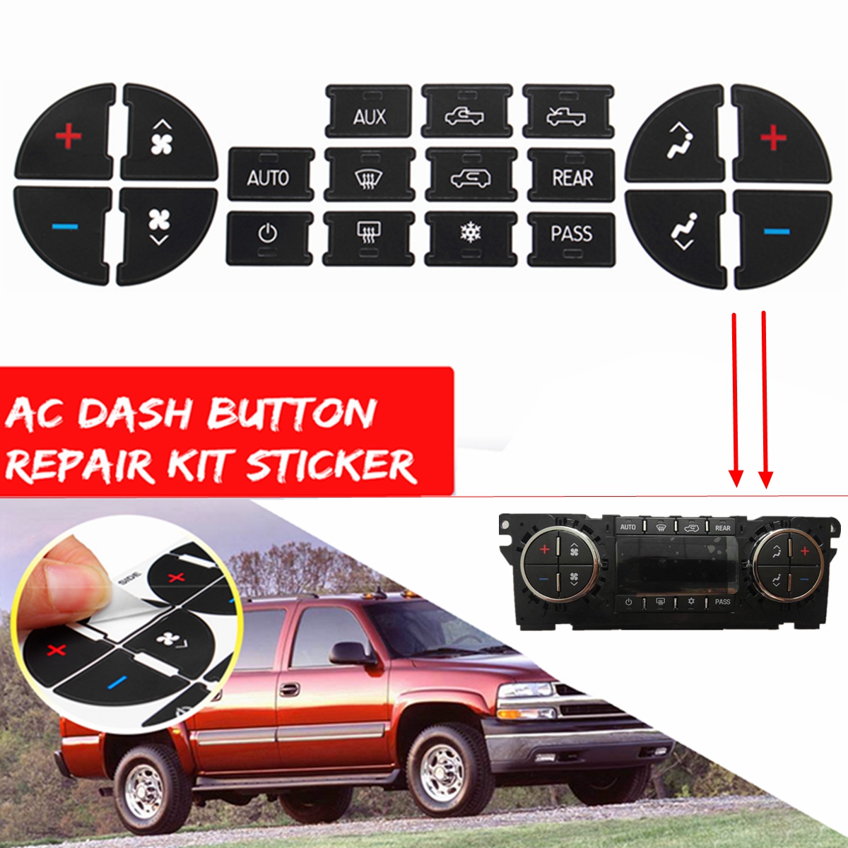 AC-Button-Repair-Kit-Dash-Replacement-07-13-GM-Vehicles-Car-Decal-Stickers-US-SELLER-1266672