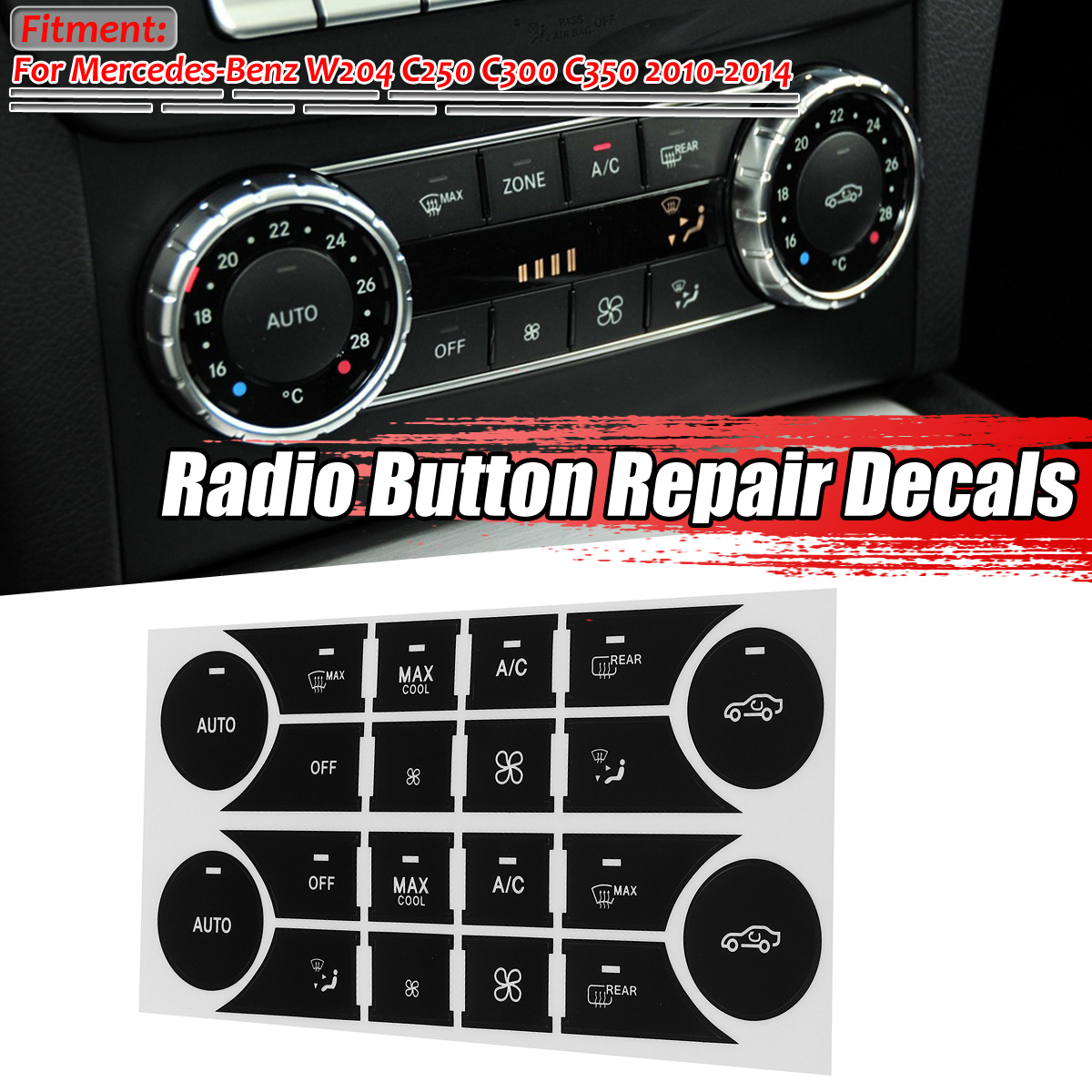 AC-Button-Stickers-Kit-Dash-Repair-Decal-For-Mercedes-W204-C250-C300-C350-10-14-1711653