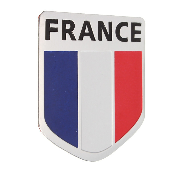Aluminum-Alloy-Badge-France-French-Flag-Pettern-3D-Sticker-Shield-Emblem-Decal-Decoration-1077038