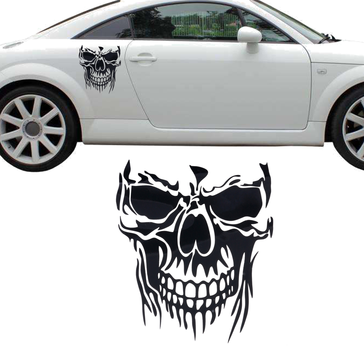 Black-Cool-Skull-Vinyl-Decal-Car-Stickers-Truck-Trailer-Room-Window-Door-285CM-X-231CM-1590929