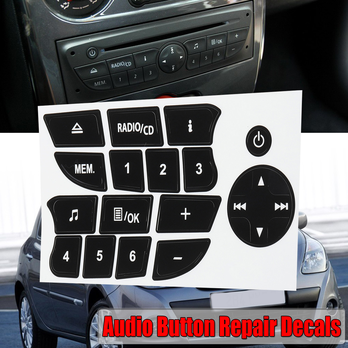 CD-Radio-Audio-Button-Repair-Decals-Car-Stickers-For-Renault-Clio-and-Megane-2009-2011-1589696