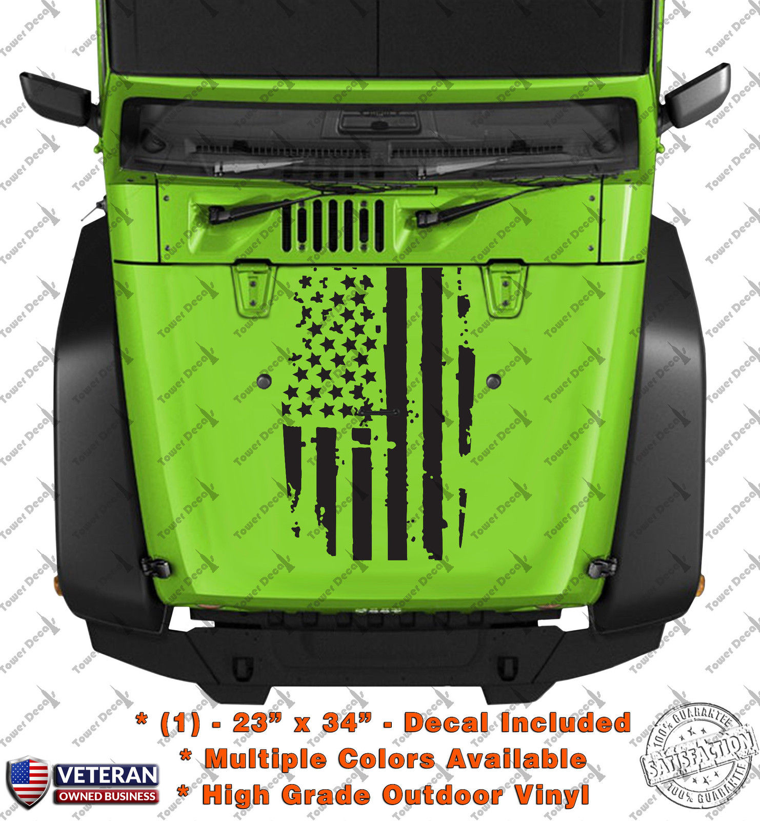 Car-American-USA-Flag-Hood-Blackout-Vinyl-Decal-Stickers-For-JeepWrangler-JK-TJ-YJ-1526059