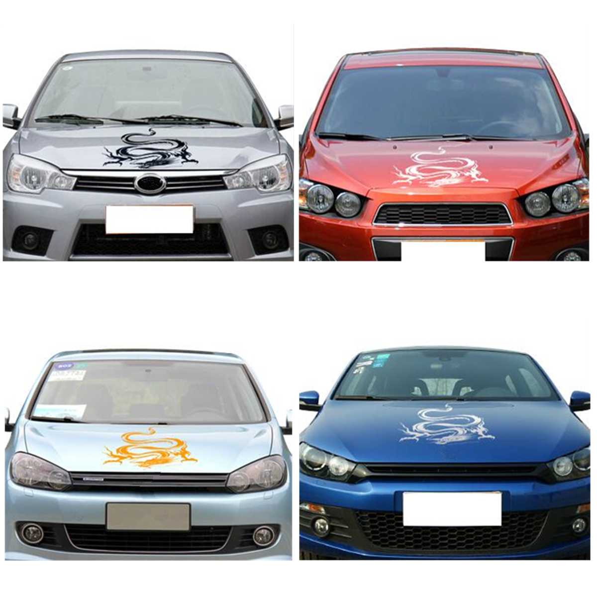 Car-Hood-Body-Vinyl-Graphic-Wrap-Decal-Dragon-Sticker-Black-Racing-Sport-Reflect-1216745