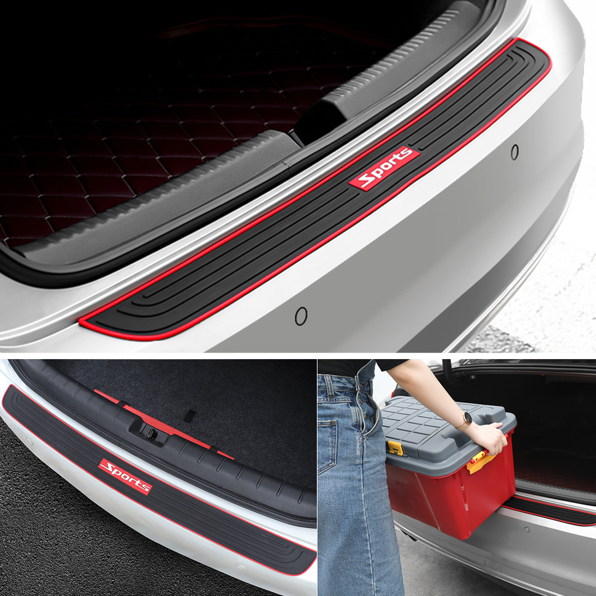 Car-Rear-Trunk-Sill-Bumper-Guard-Protector-Rubber-Pad-Cover-Strip-1551805