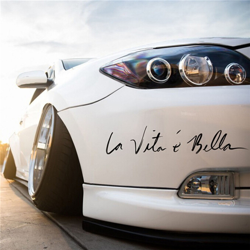 Car-Sticker-La-Vita-e-Bella-Decals-Vehicle-Truck-Bumper-Window-Wall-Mirror-Decoration-1150746