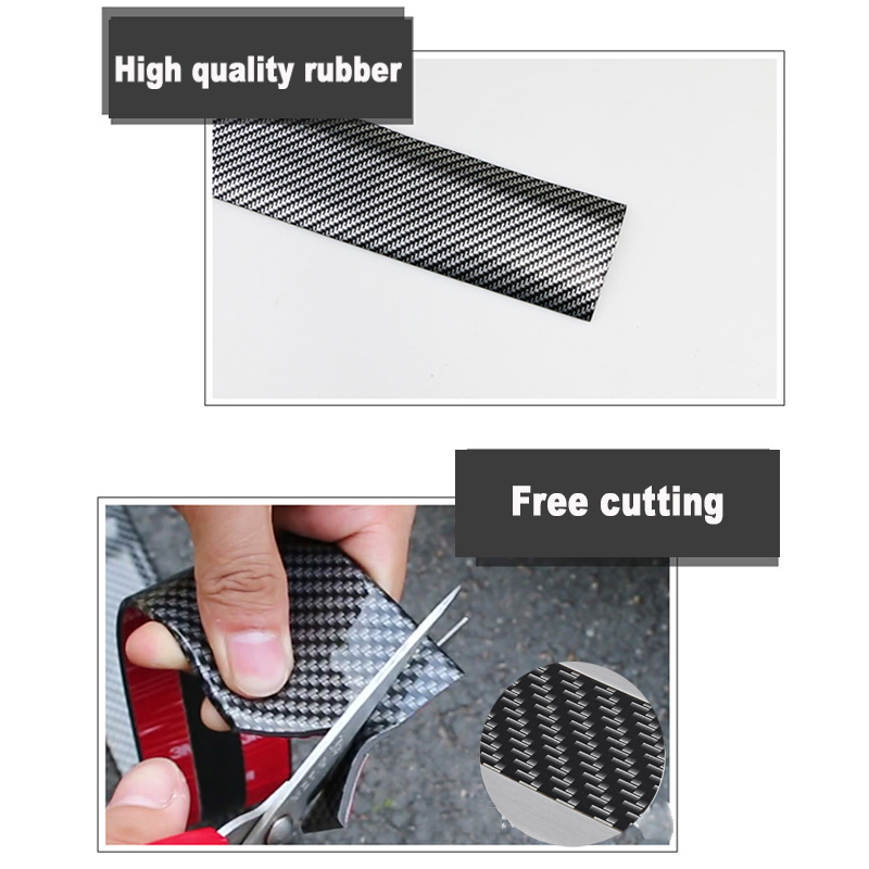 Car-Stickers-Carbon-Fiber-Blue-Rubber-Door-Sill-Protector-Edge-Guard-Strip-5CM3M-1601272
