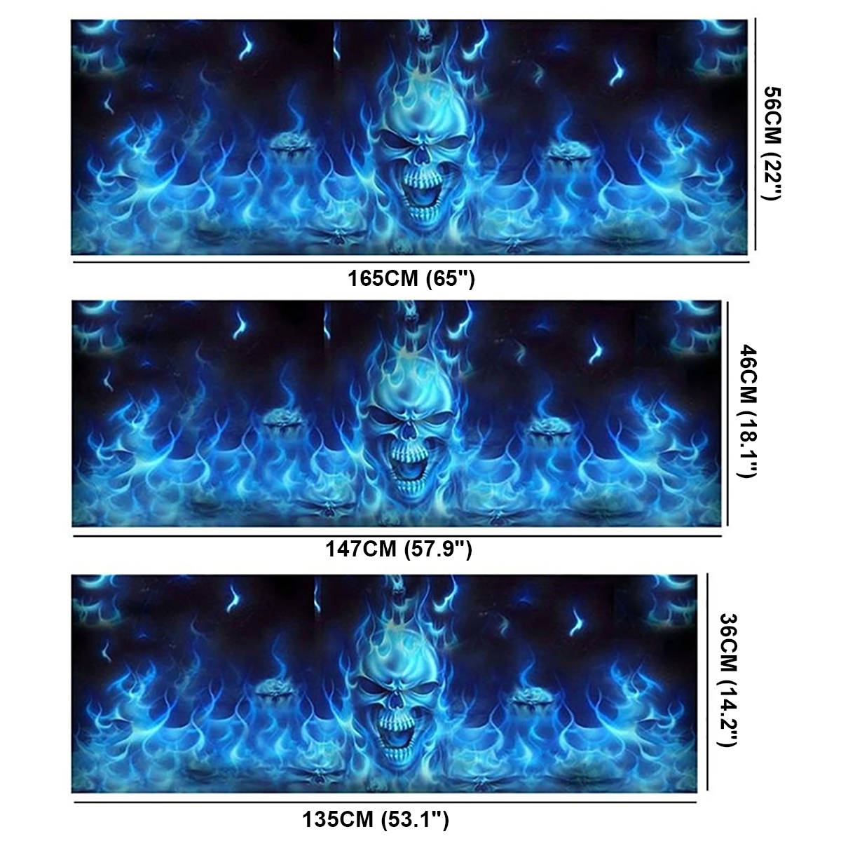 Car-Window-Sticker-Wall-Decal-Waterproof-PVC-Blue-Flaming-Skull-Truck-Decor-1679304