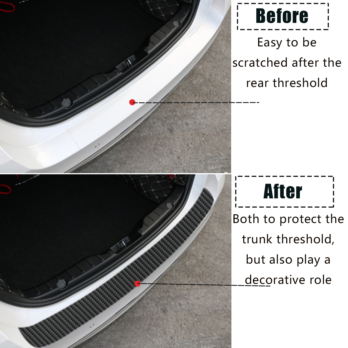 Carbon-Fiber-Sticker-Vinyl-Decal-Car-Tail-Trunk-Sill-Plate-Bumper-Guard-Protector-Cover-Trim-1356569