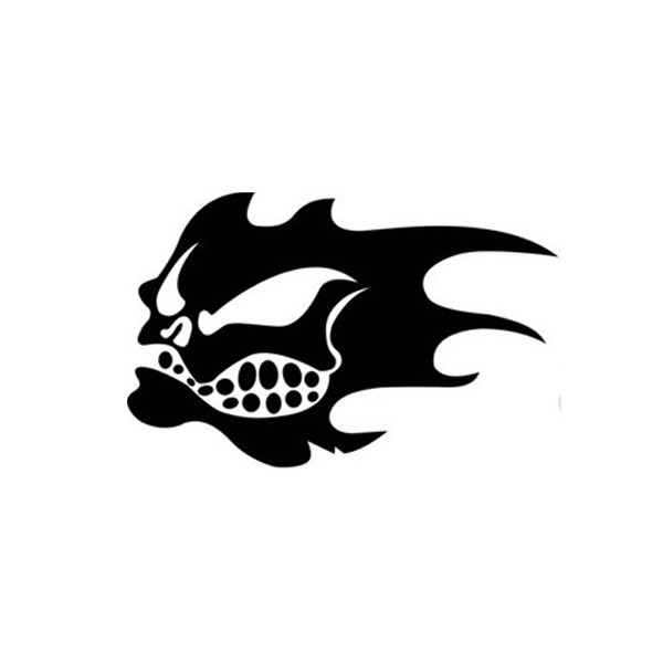 Fish-Fear-Me-Skull-Car-Sticker-Fish-Waterproof-Reflective-Decal-14cm9cm-1028332