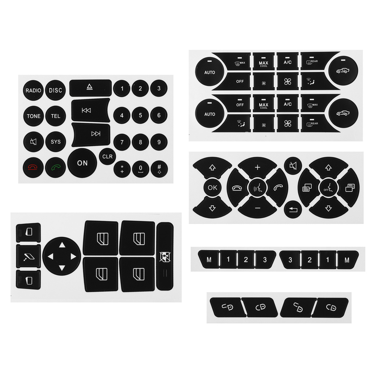 For-2007-2014-Mercedes-Benz-Car-Repair-Button-Door-Steering-AC-Window-Radio-Stickers-1655954
