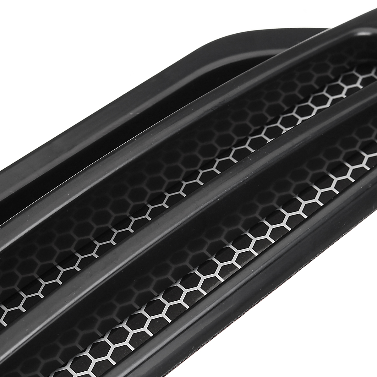 Pair-Black-Car-Auto-Side-Air-Flow-Fender-Stickers-Intake-Vent-Grille-Cover-Decor-1296436