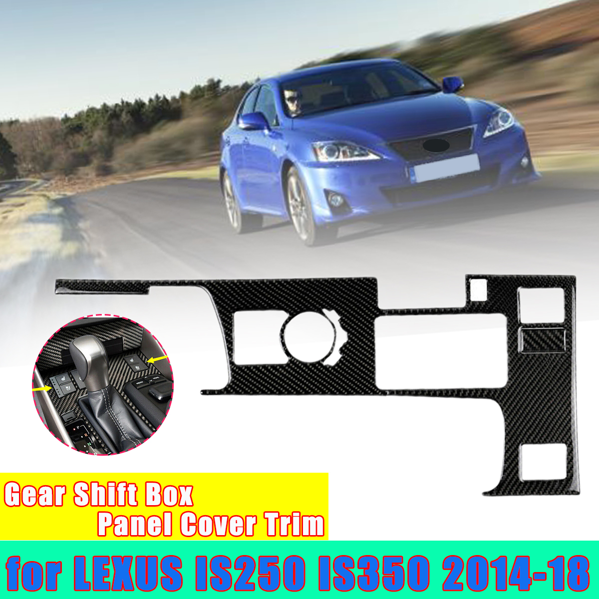 Real-Carbon-Fiber-Gear-Shift-Box-Panel-Cover-Trim-For-LEXUS-IS250-IS350-2014-18-1540652