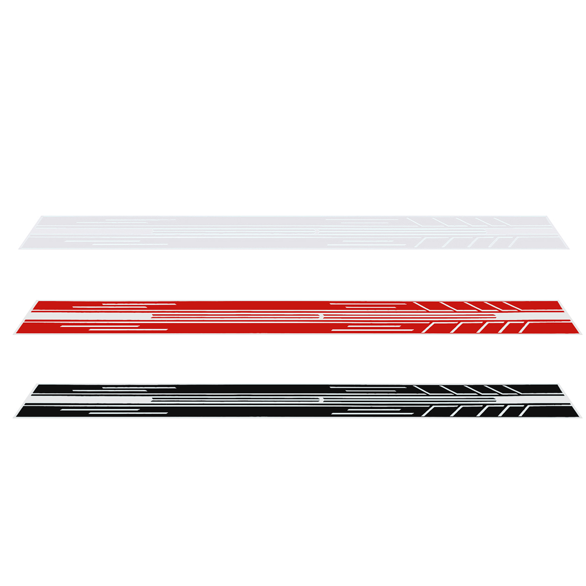 Universal-2X-Car-Racing-Black-Long-Stripe-Graphics-Side-Body-Vinyl-Decal-Stickers-1567710
