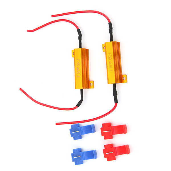 2-x-50W-8ohm-LED-Load-Resistors-Fix-Bulb-Fast-Hyper-Flash-Tail-Signal-Blink-1053002