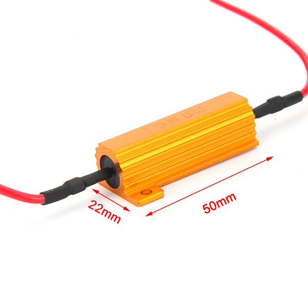 2-x-50W-8ohm-LED-Load-Resistors-Fix-Bulb-Fast-Hyper-Flash-Tail-Signal-Blink-1053002