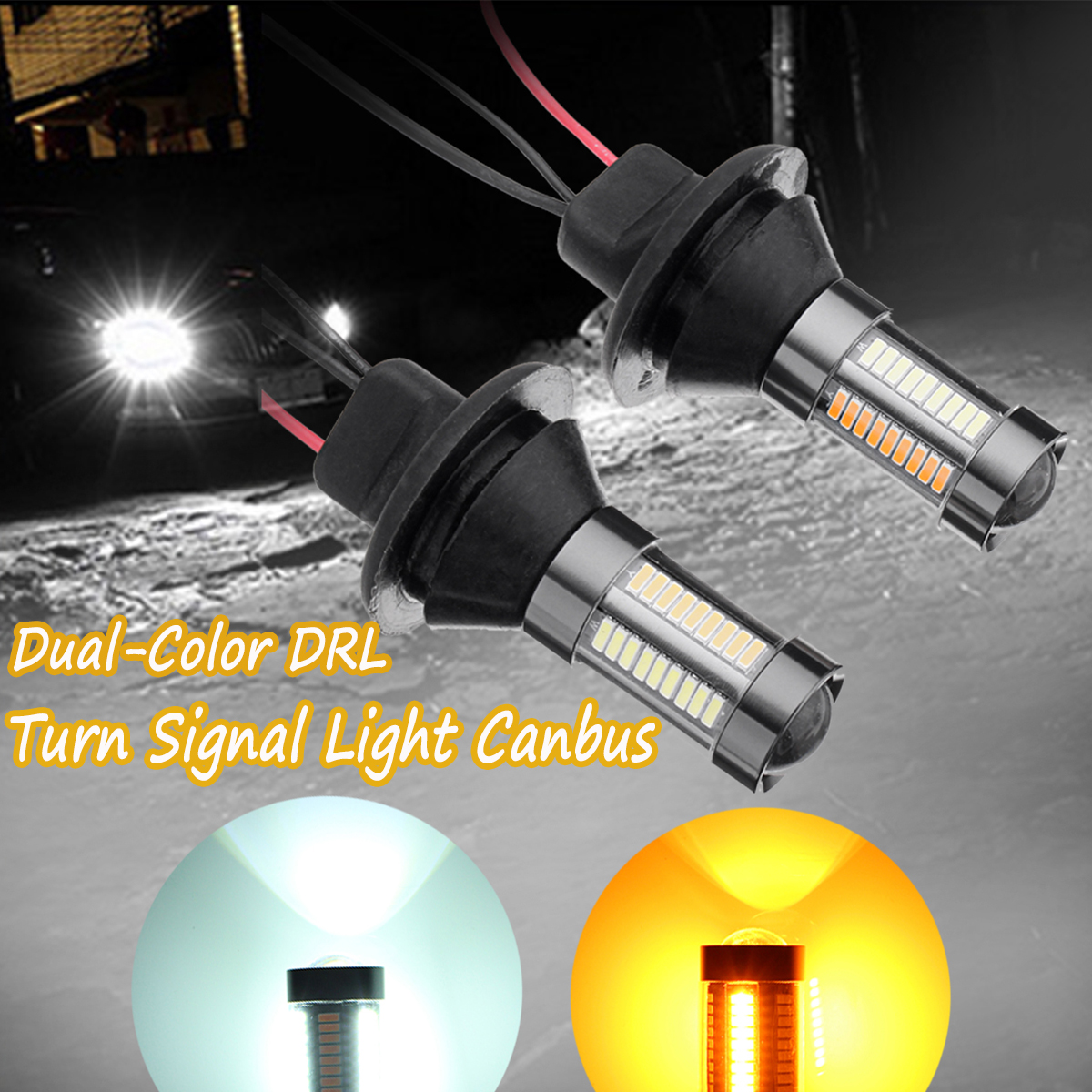 2PCS-1156-Bau15sBa15s-LED-Turn-Signal-Lights-Dual-Color-Switchback-DRL-Bulb-with-CANBUS-Decoder-1338579