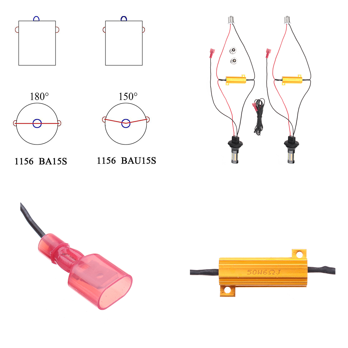 2PCS-1156-Bau15sBa15s-LED-Turn-Signal-Lights-Dual-Color-Switchback-DRL-Bulb-with-CANBUS-Decoder-1338579