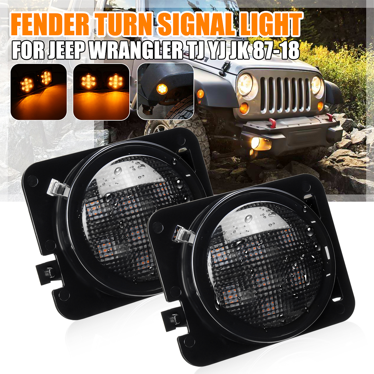 2Piece-Smoked-Turn-Signal-Fender-Parking-LED-Lights-For-Jeep-Wrangler-87-18-TJ-YJ-JK-1631270