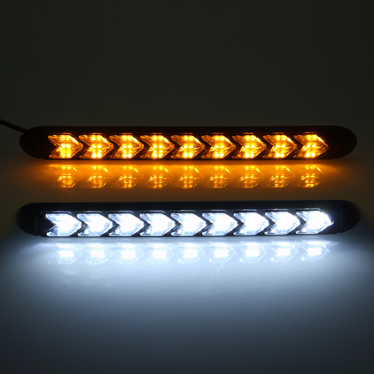 2X-Flowing-LED-Lights-Flexible-DRL-Turn-Signal-Lamp-Strip-Switchback-WhiteAmber-1638006