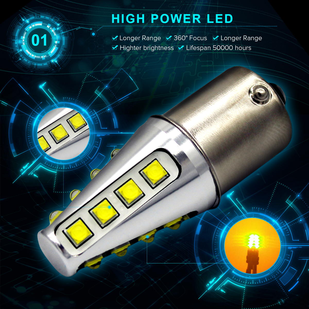 Autoleader-A23-Corn-LED-Car-Turn-Lights-Signal-Bulbs-1156-1157-7440-7443-3156-3157-1274719