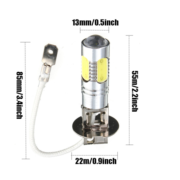 Car-H3-White-LED-Projector-COB-6000K-Headlight-Fog-Driving-Light-1002735