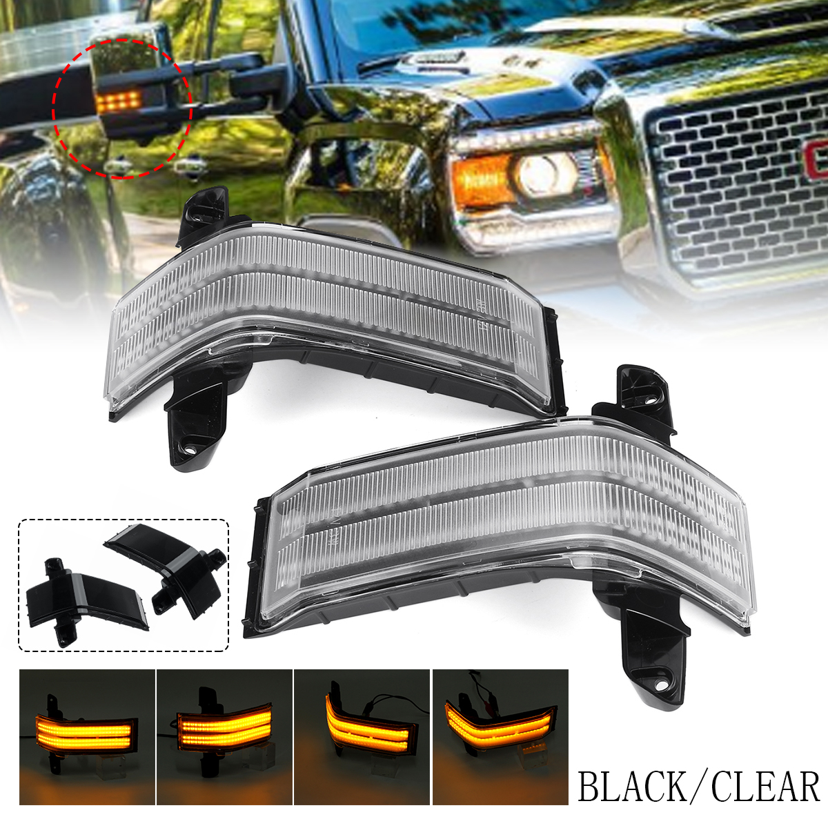 Car-LED-Rear-Side-Mirror-Turn-Lamps-Marker-Day-Running-Lights-A7714G0B3914G-For-Chevy-Silverado-14-1-1629163