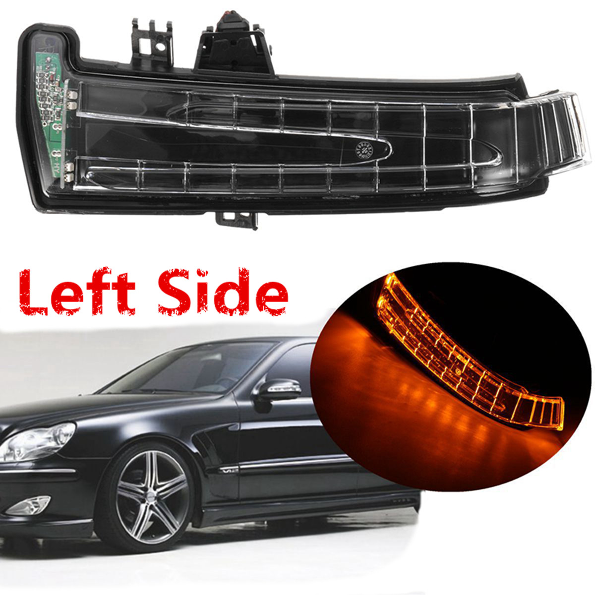Car-Left-Side-Mirror-Running-Turn-Signal-Lights-lens-Fit-For-Mercedes-W204-W212-W221-1569829