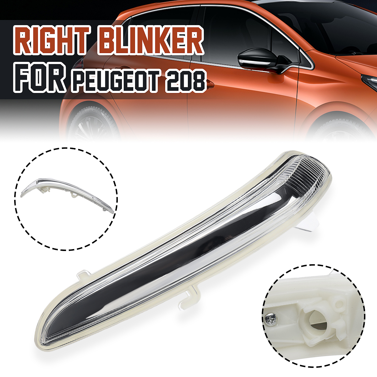 Car-Right-Side-Wing-Door-Mirror-Indicator-Repeater-Blinker-Lens-without-Bulb-For-Peugeot-208-2012-20-1598986