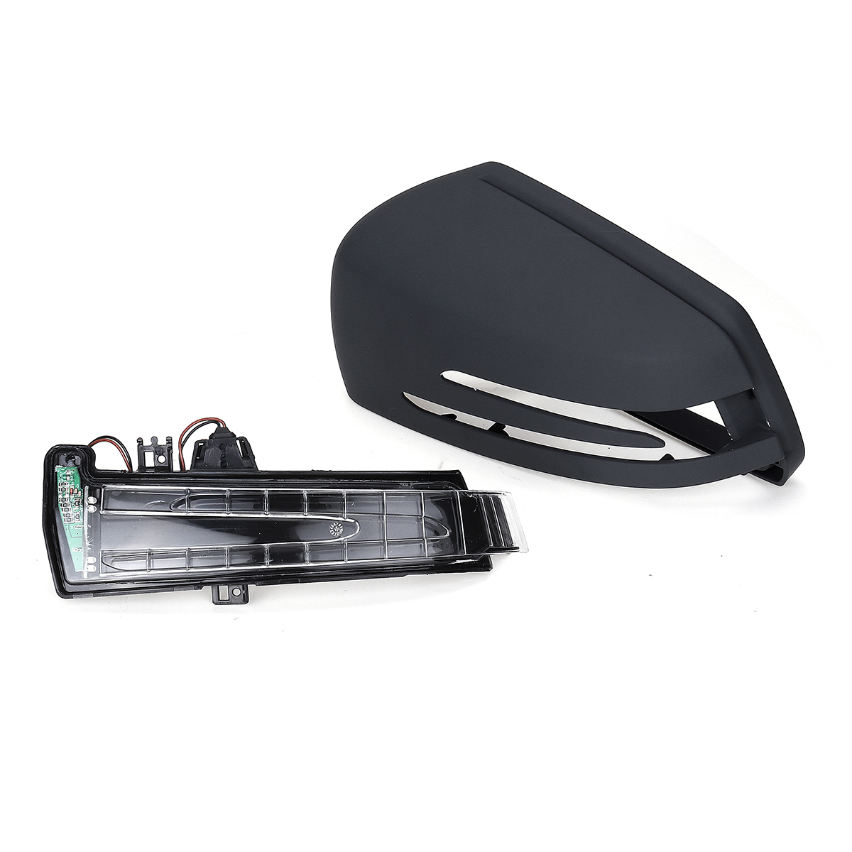 Car-Side-Mirror-Replacement-Cover-Cap-Black-with-LED-Turn-Signal-Light-for-Benz-W212-W204-W221-1463817