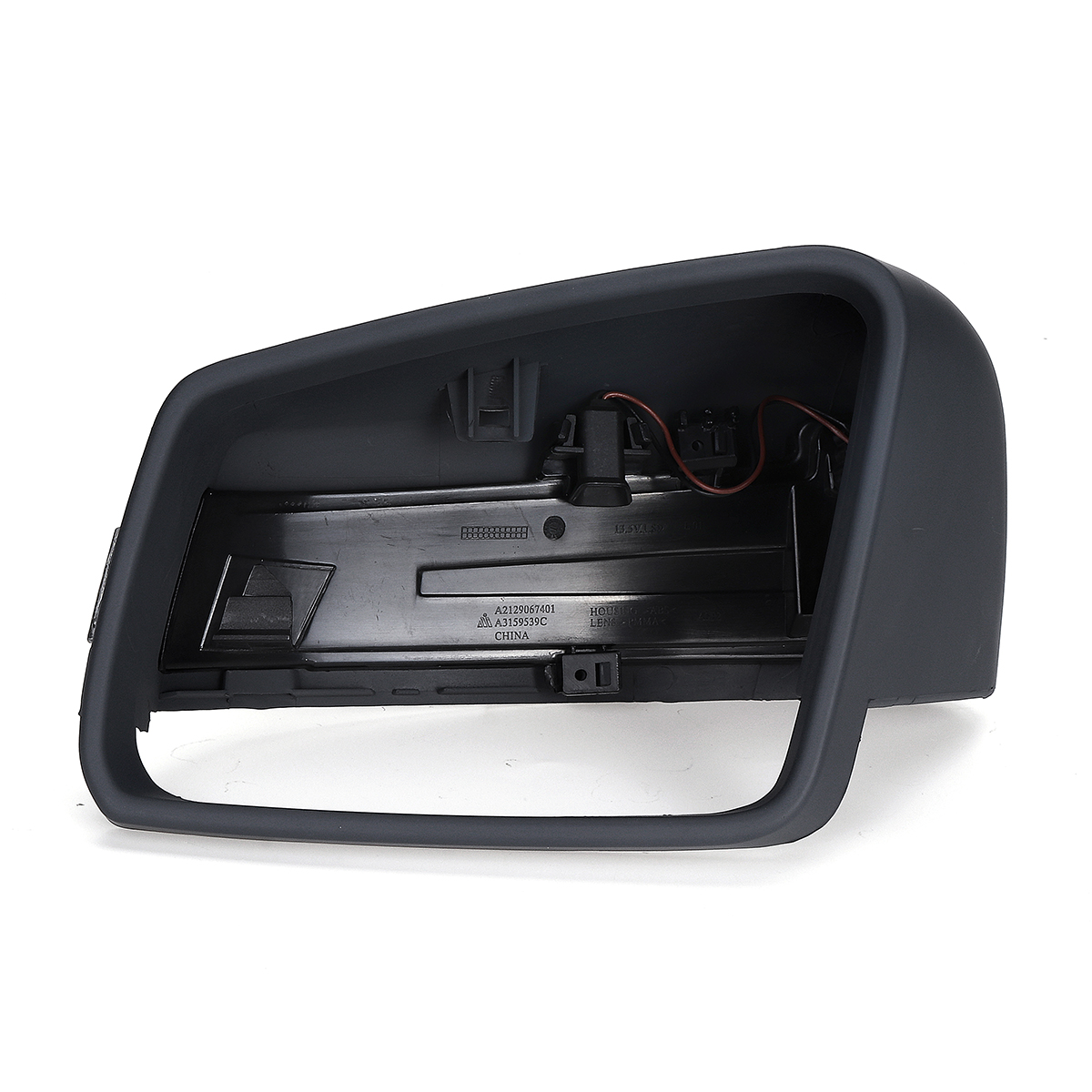 Car-Side-Mirror-Replacement-Cover-Cap-Black-with-LED-Turn-Signal-Light-for-Benz-W212-W204-W221-1463817