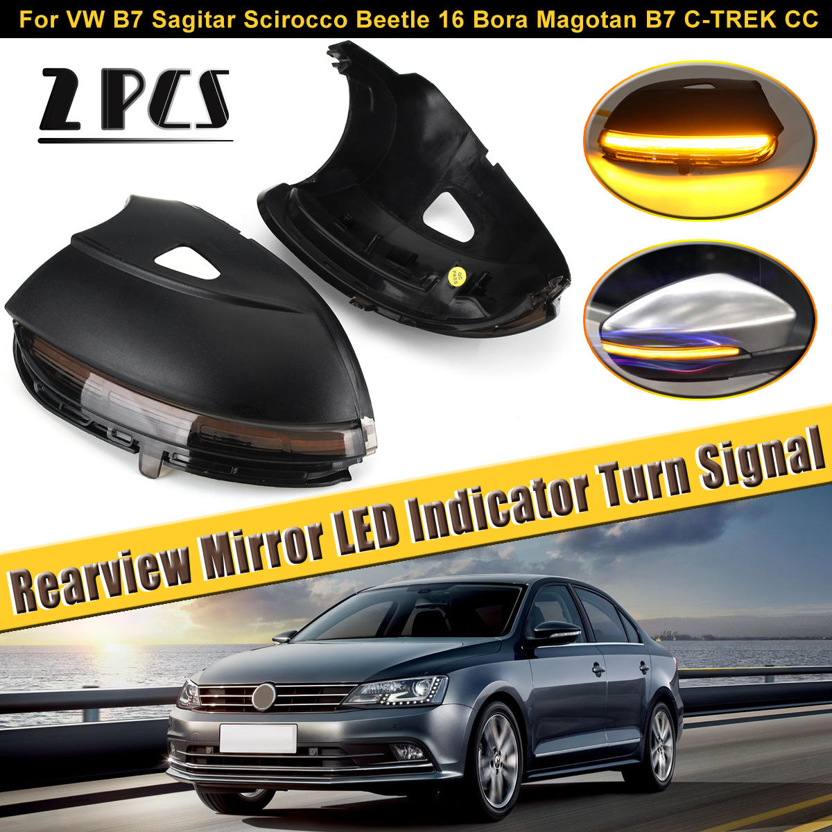 Car-Side-Rearview-Mirror-Cover-Cab-with-LED-Indicator-Turn-Signal-Light-for-VW-B7-Sagitar-Scirocco-B-1463960