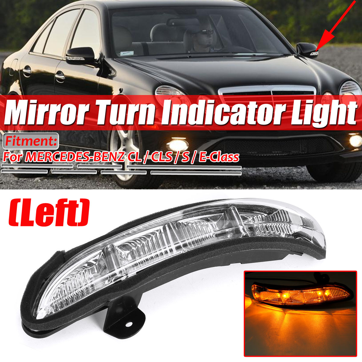 Car-Wing-Mirror-Lamp-Turn-Indicator-Side-Lights-Left-For-Mercedes-Benz-CLCLSSE-Class-W219-W211-W216--1624064