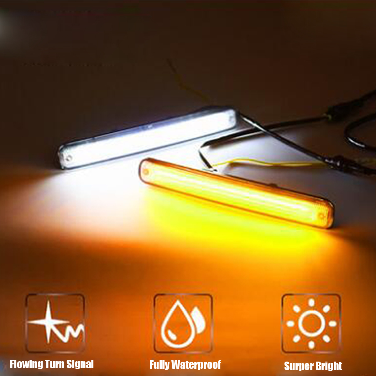 Dual-Color-28LED-Car-Turn-Signal-Lights-Daytime-Running-Fog-DRL-Lamp-Waterproof-YellowWhite-1330903