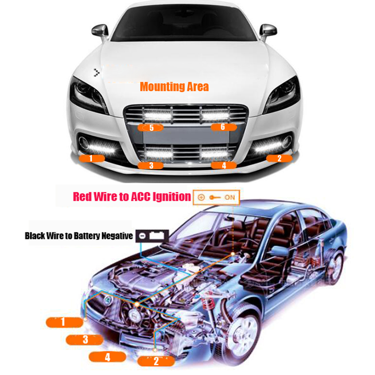 Dual-Color-28LED-Car-Turn-Signal-Lights-Daytime-Running-Fog-DRL-Lamp-Waterproof-YellowWhite-1330903