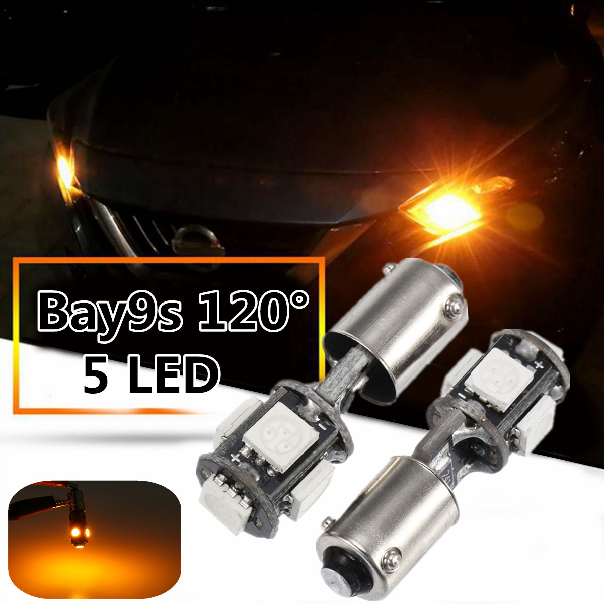 Pair-5W-500LM-BAY9S-435-H21W-5050-SMD-LED-Car-Turn-Indicator-Lights-Bulb-Side-Marker-Lamp-1315683