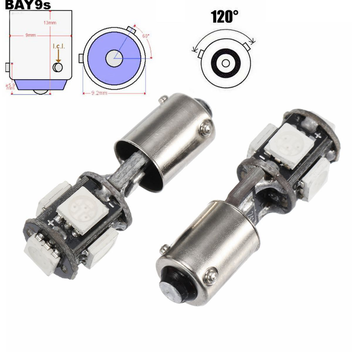 Pair-5W-500LM-BAY9S-435-H21W-5050-SMD-LED-Car-Turn-Indicator-Lights-Bulb-Side-Marker-Lamp-1315683