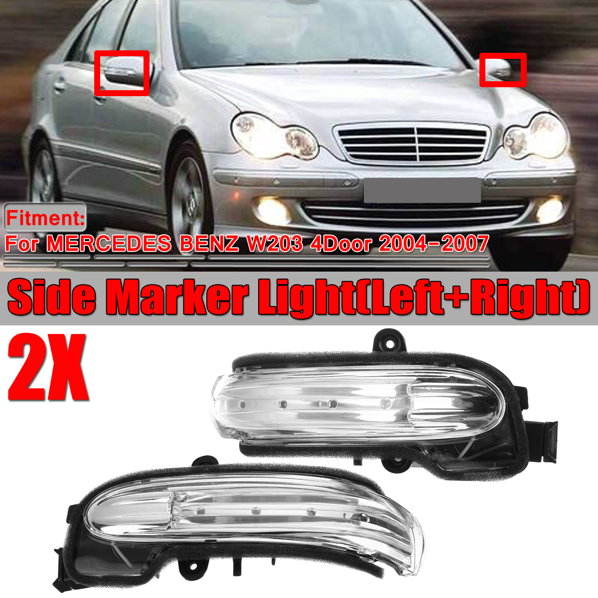 Pair-Side-Door-Wing-Mirror-Lights-Turn-Indicator-Lamp-Yellow-For-BENZ-W203-4-Door-2004-2007-1629160