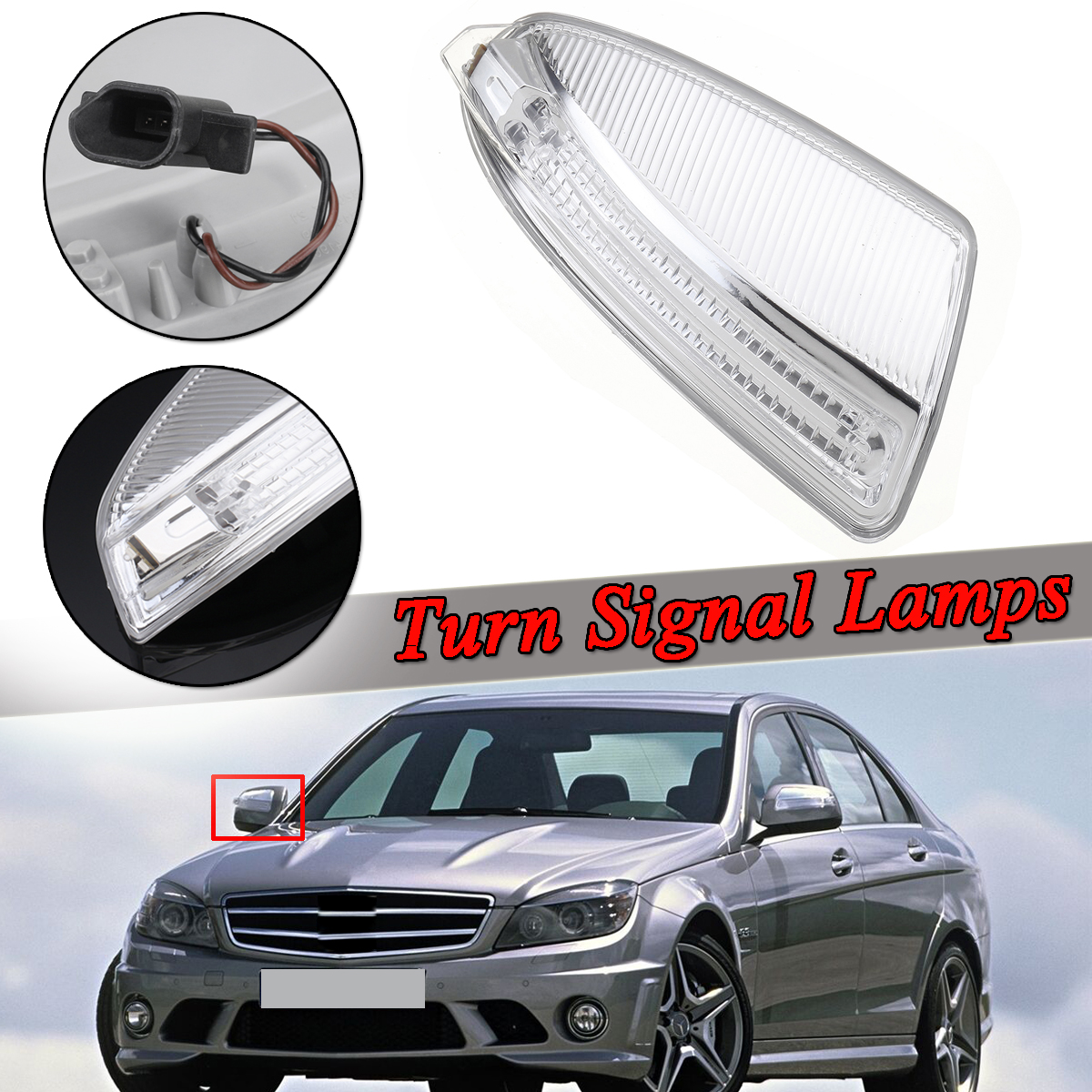 Right-Side-Mirror-Turn-Signal-Lights-Lamps-for-Mercedes-Benz-ML-Class-C-Class-W204-1417503