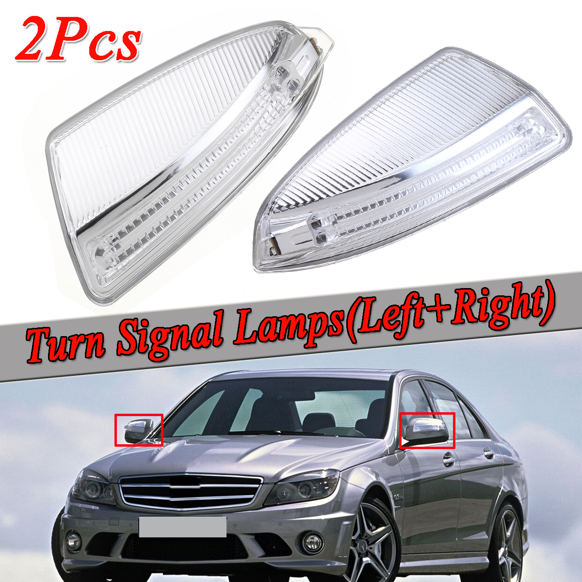 Side-Mirror-Turn-Signal-Lights-Lamps-Pair-for-Mercedes-Benz-ML-Class-C-Class-W204-1417530