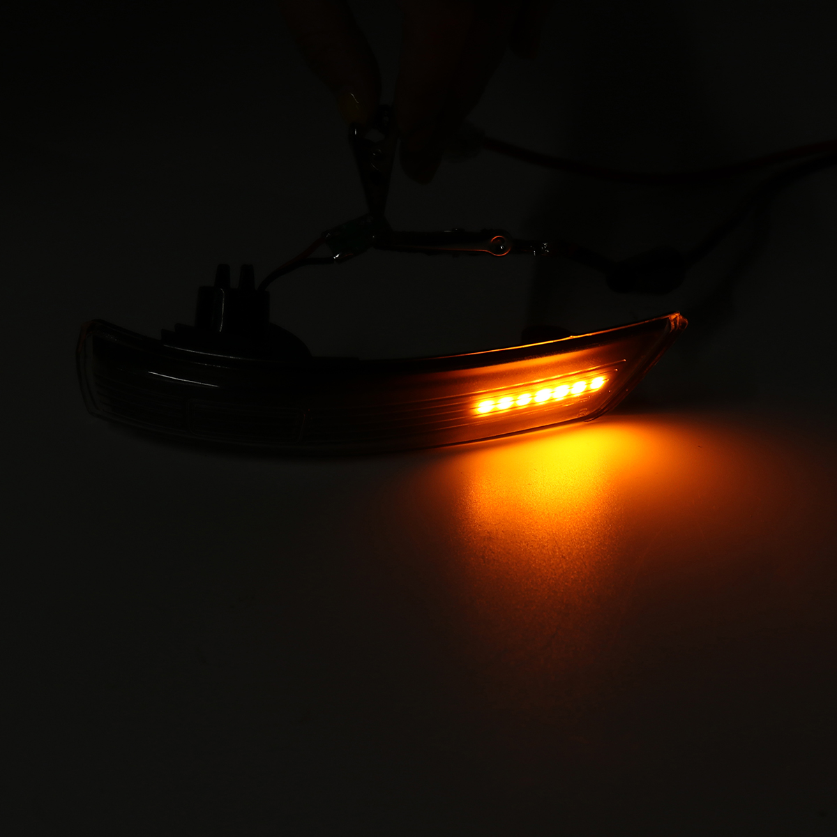 Smoked--LED-Dynamic-Turn-Signal-Lights-Side-Mirror-Blinker-Indicator-Lamp-Yellow-Pair-For-Ford-Focus-1542759