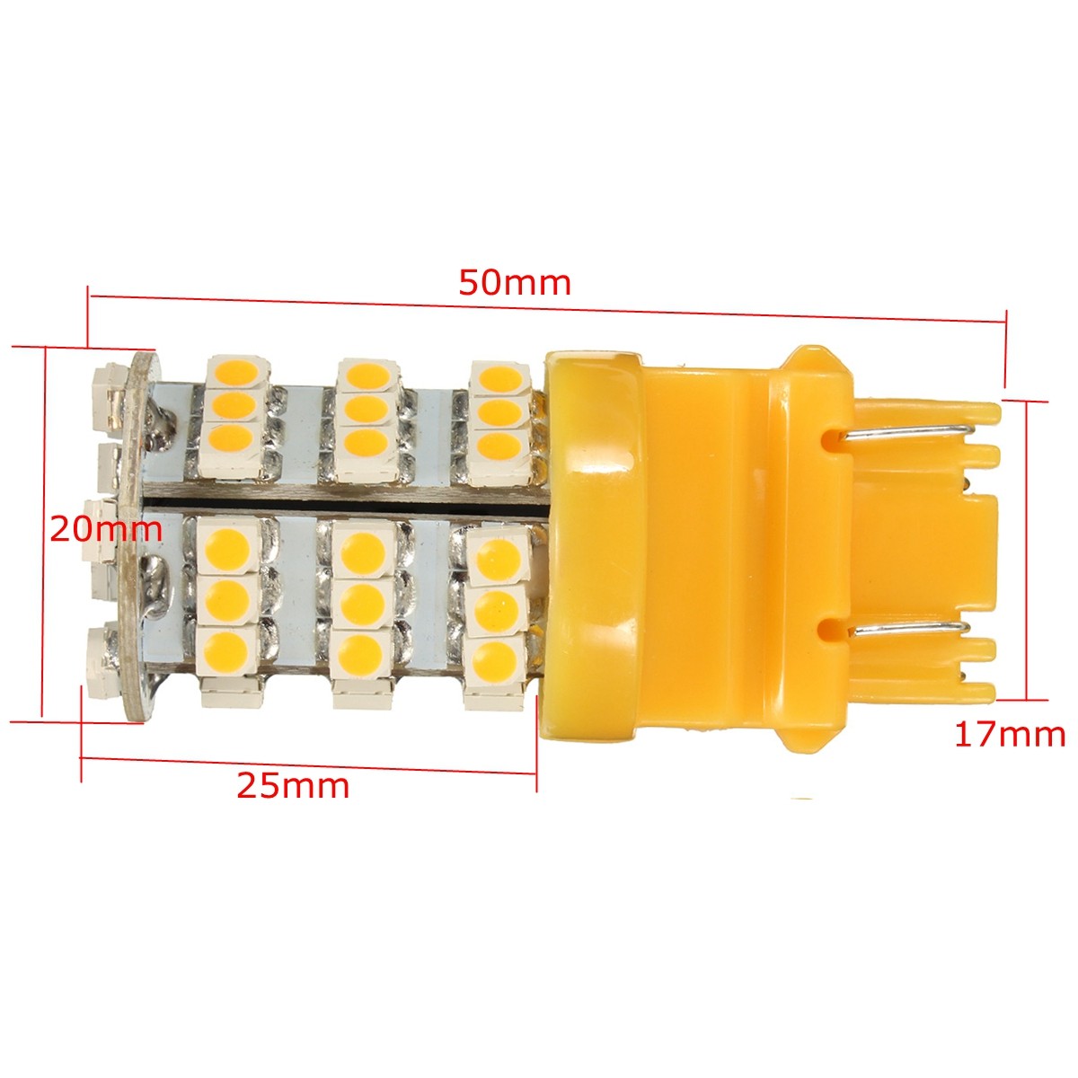 Universal-3157-Amber-Yellow-54SMD-LED-Turn-Signal-Blinker-Corner-Light-Lamp-Bulb-1027959