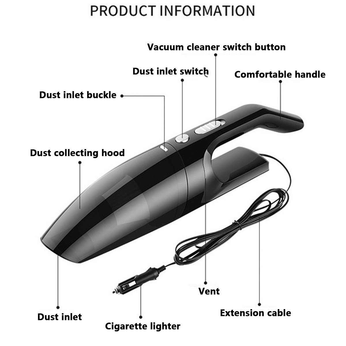 8000Pa-12V-150W--Car-Vacuum-Cleaner-For-Auto-Mini-Portable-Dry--Wet-Handheld-Duster-1749331