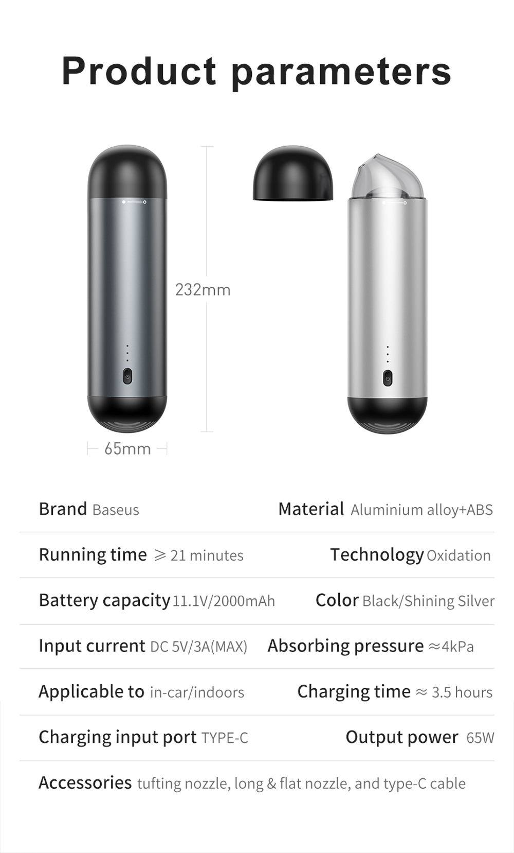 Baseus-4000Pa-Wireless-Car-Vacuum-Cleaner-Portable-Mini-Small-Handheld-Auto-Interior-Cordless-Dust-A-1485814