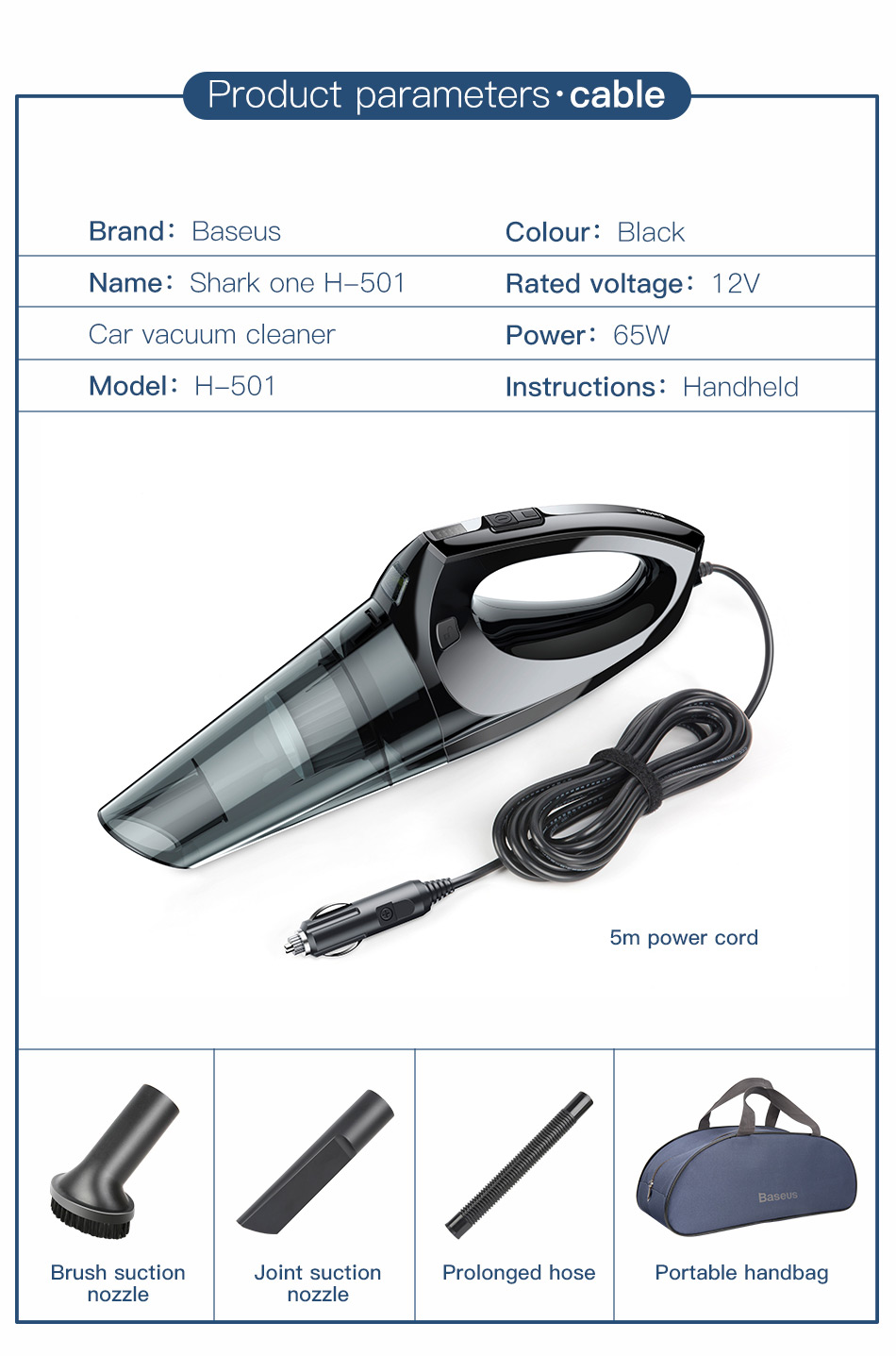 Baseus-65W-4000-Pa-Suction-Lighting-Car-Hand-held-Vacuum-Wireless-Boundless-Surgical-Stainless-Steel-1524997