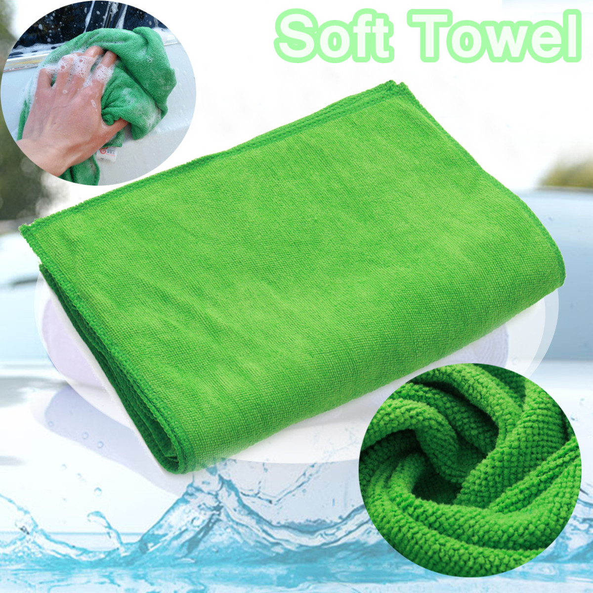 10Pcs-Car-Wash-Soft-Microfiber-Cleaning-Towels-Green-Clean-Cloths-30x40cm-1675591
